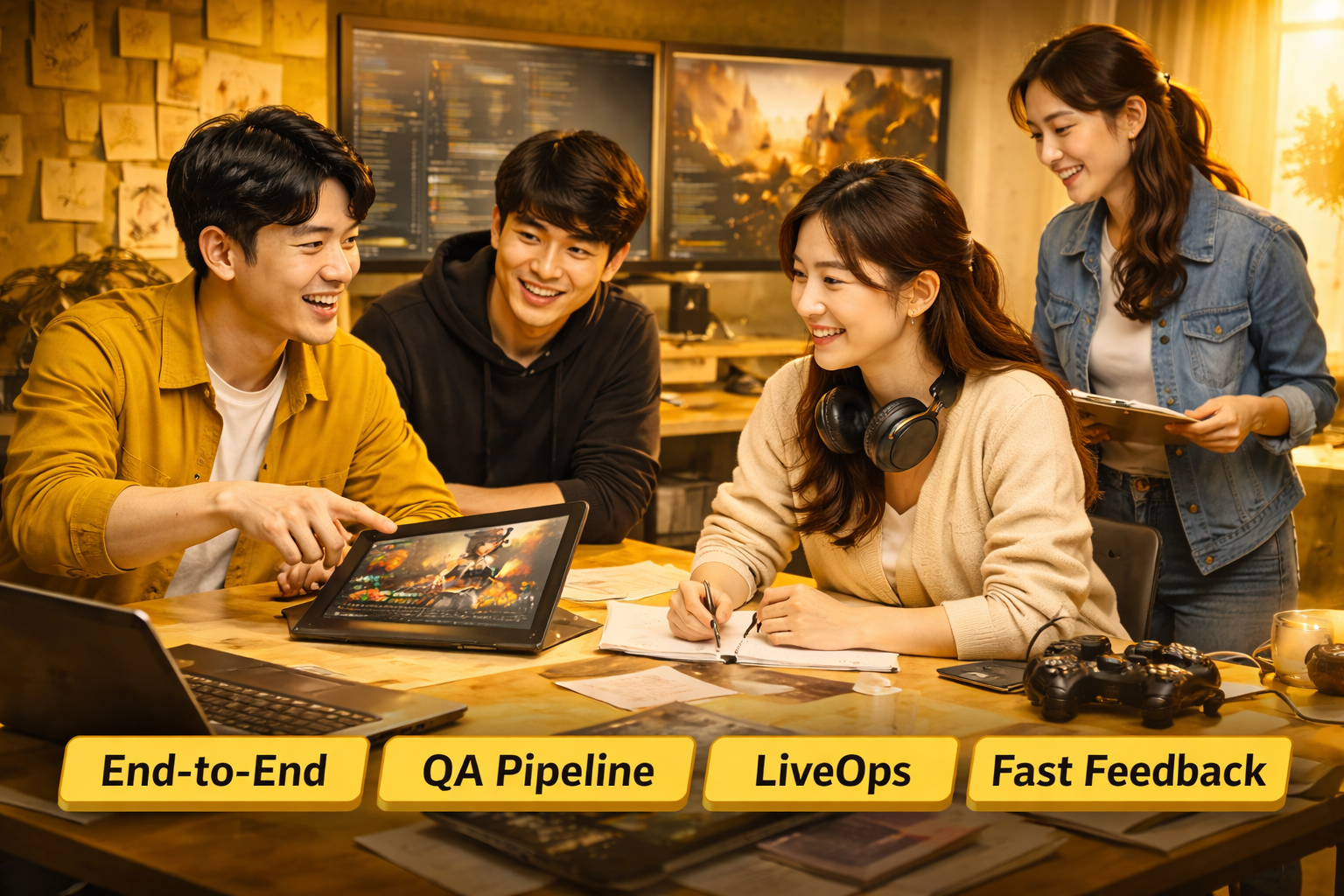 게임톡 팀 협업 이미지